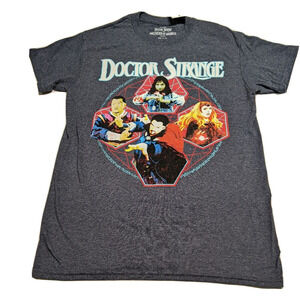 Marvel Doctor Strange Graphic T-Shirt Mens S Blue Heather Cotton Blend NEW NWT